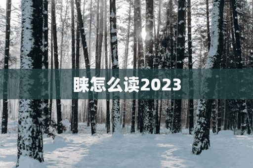 睐怎么读2023(睐怎么读?)